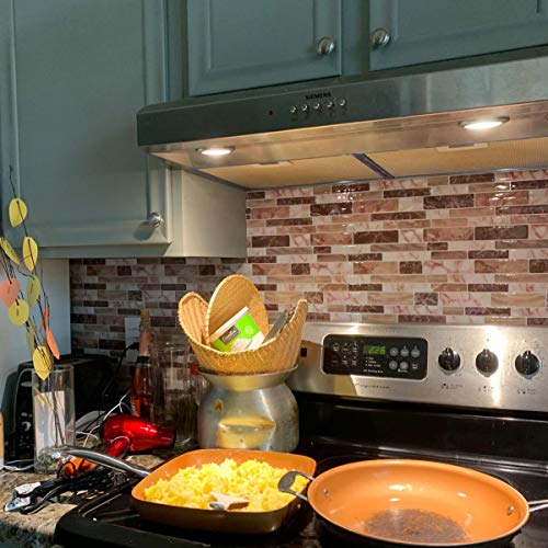 Peel and Stick Tile Backsplash for Kitchen, Marble Design (10 Sheets)