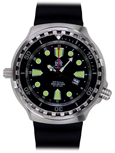 Tauchmeister watch with Swiss Ronda GMT movement sapphire glass T0275