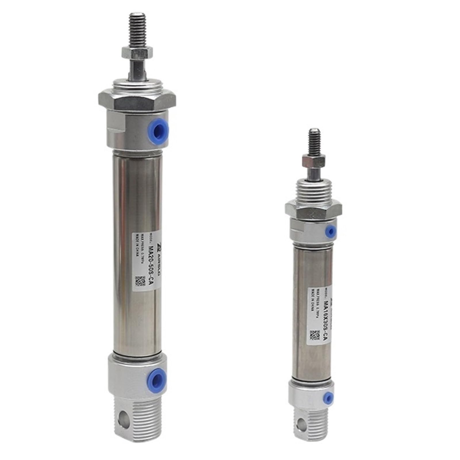 Cilindro de doble acción MA16X25SCA con imán interno para automatización industrial exacta