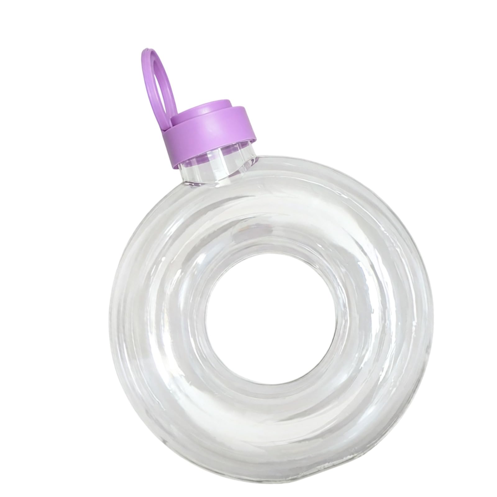 HZBB Innovative See Through Doughnuts Water Bottle Easy to Carry Beverage Container for Joggings Cycling and School Remote Carrying Bottle