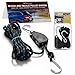 Rope Ratchet 10025 3/8" Block and Tackle Ratchet Tie Down, Rope Hoist Pulley Hoist, with 15' Solid Braided Polypropylene Rope, 250lb Weight Capacity