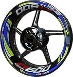 Juego completo de pegatinas para las ruedas de la motocicleta delantera + trasera.