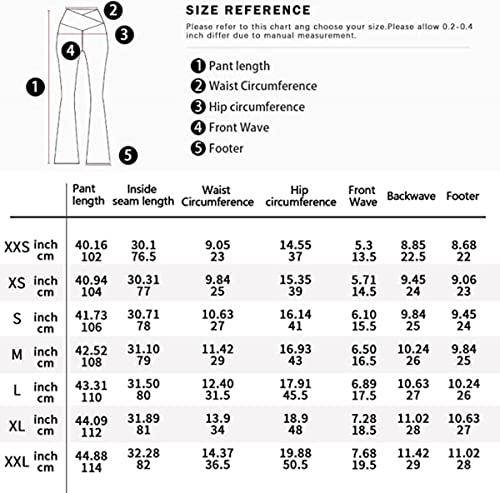 Topyogas Women's Casual Bootleg Yoga Pants V Crossover High Waisted Flare Workout Pants Leggings Black #TOP5