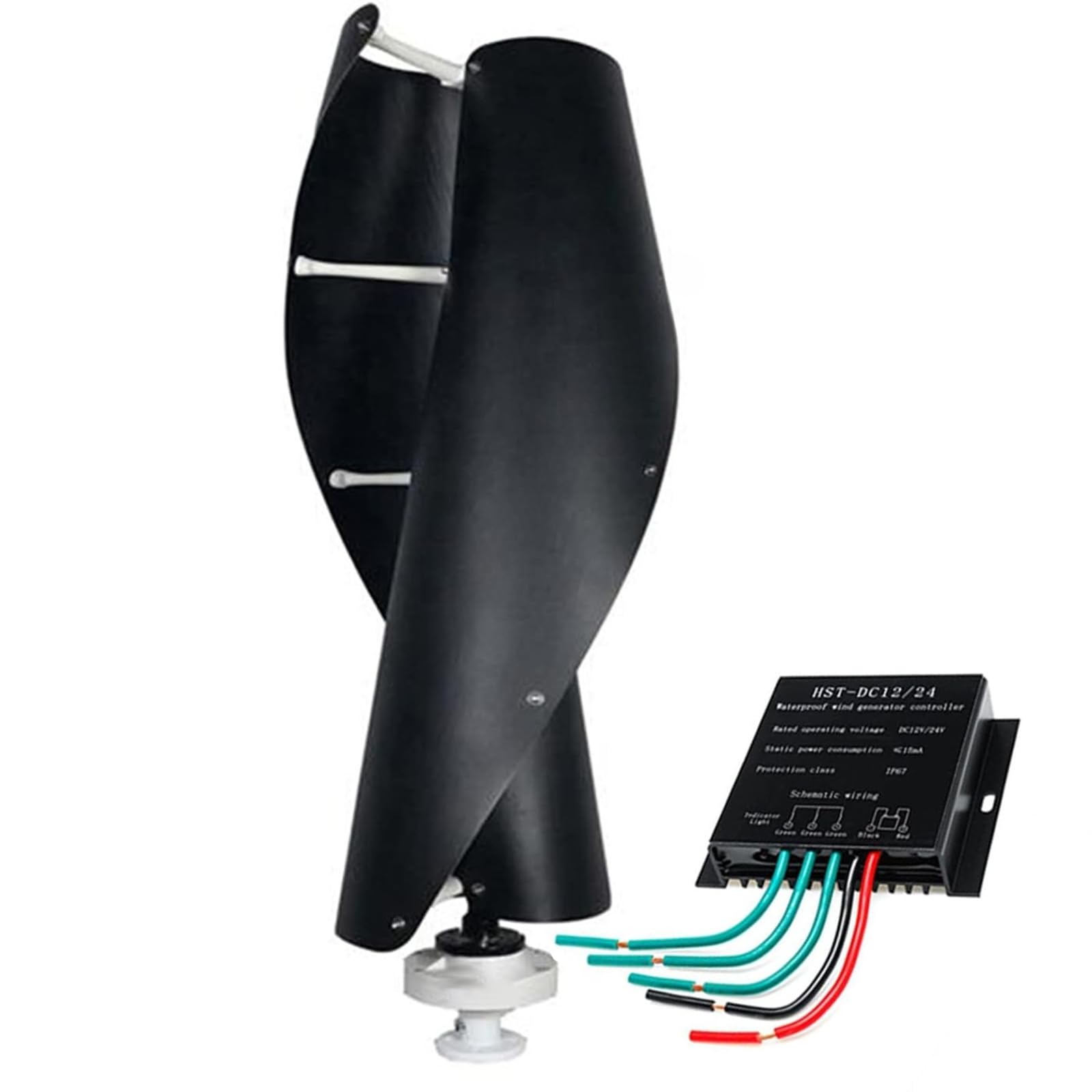 12000W Haushalt Windkraftanlage Generator, Vertikale Achse Magnetschwebe-Windturbine 12V-220V Windkraftanlage mit Mppt-Controller für Wohnmobile Boote, Lodges, Hütten