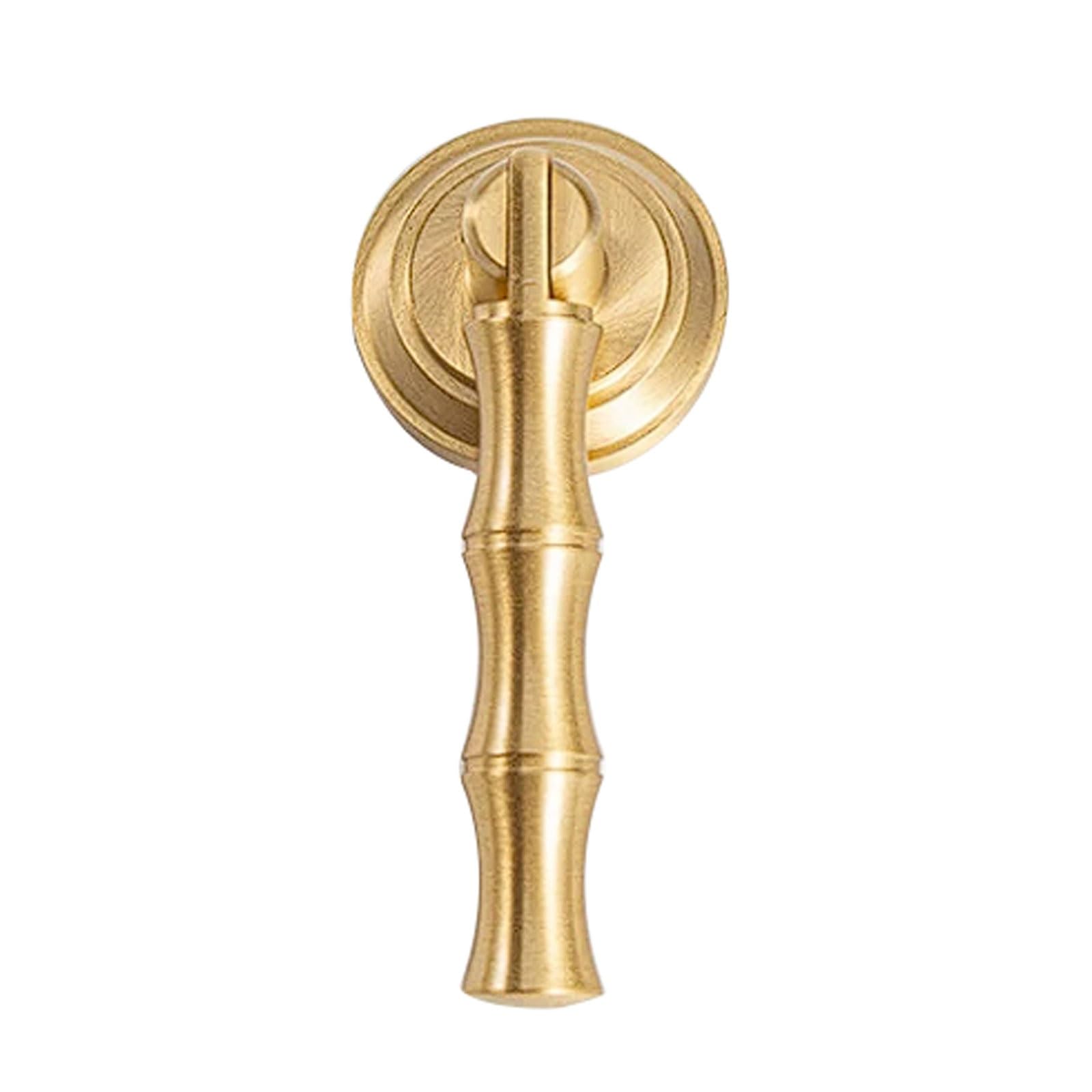 Chenhoju Brass Bamboo Joint Cabinet Pulls Retro Style, Single Hole Fixing, Antique Bronze Or Finish For Drawers, Wardrobes Cabinet Pulls(,71Mm)