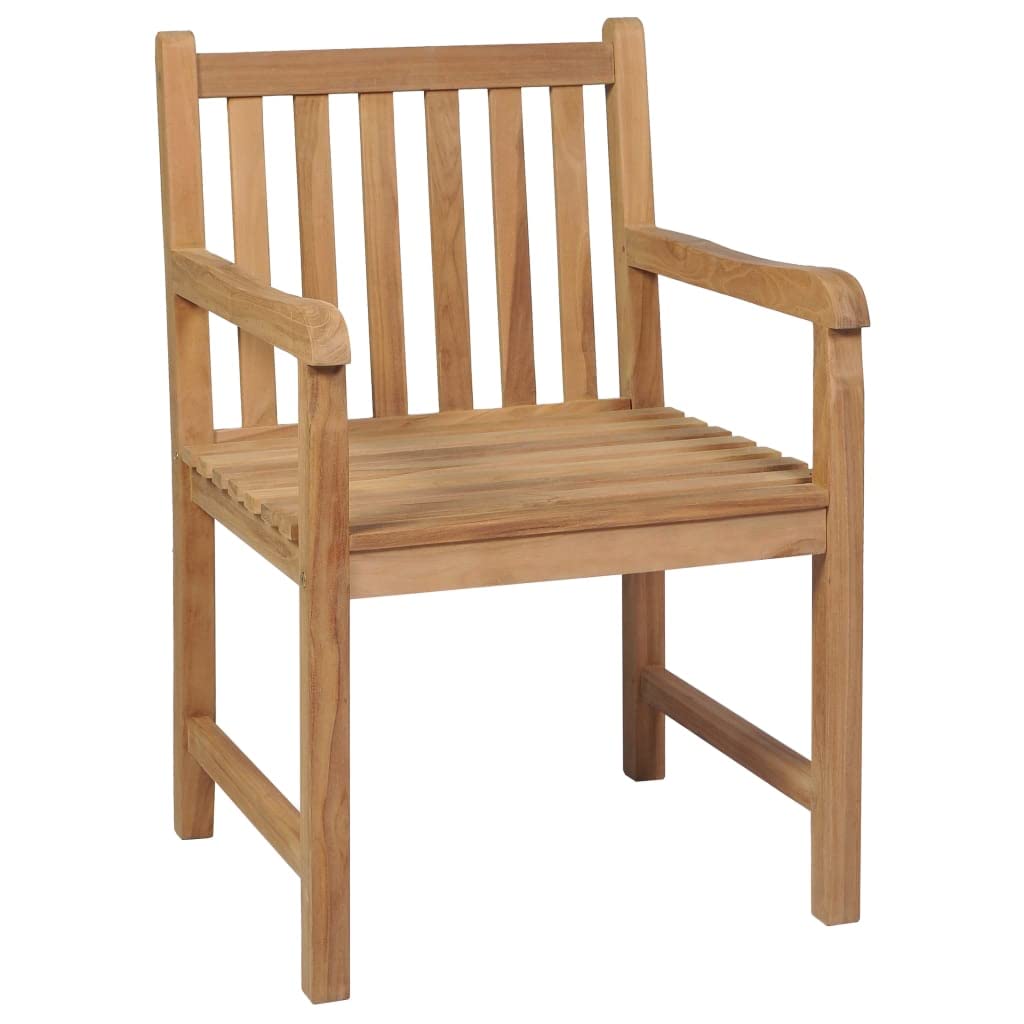 Fengshui Set di 2 sedie da giardino in legno di teak, con cuscino, colore bianco crema