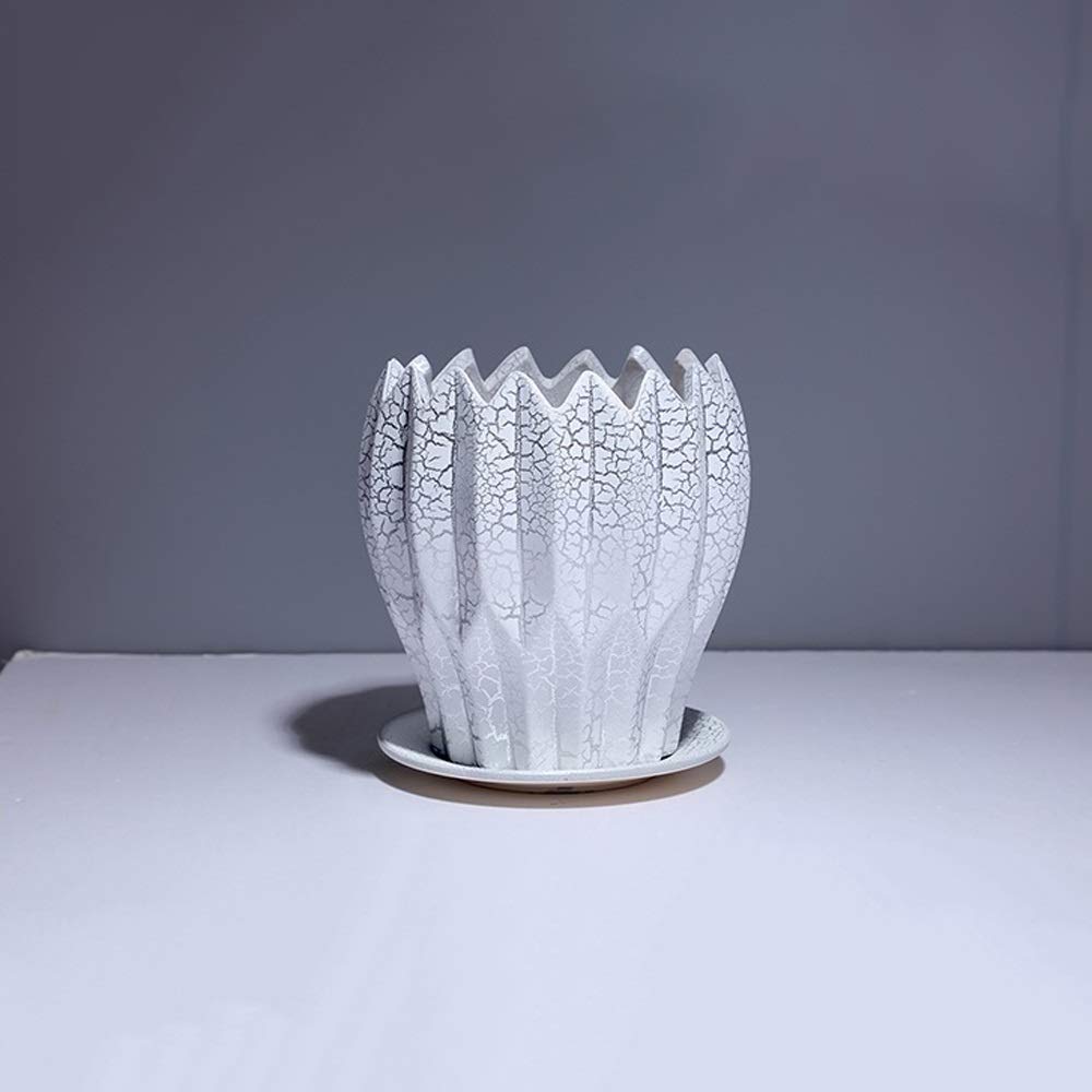 Strona główna doniczka ceramiczna duży kształt lotosu umywalka ceramiki srebrna pęknięcie ziarno doniczkowa doniczka pulpit roślina doniczkowa sadzarka doniczka do wystroju domu ogrodnictwo na
