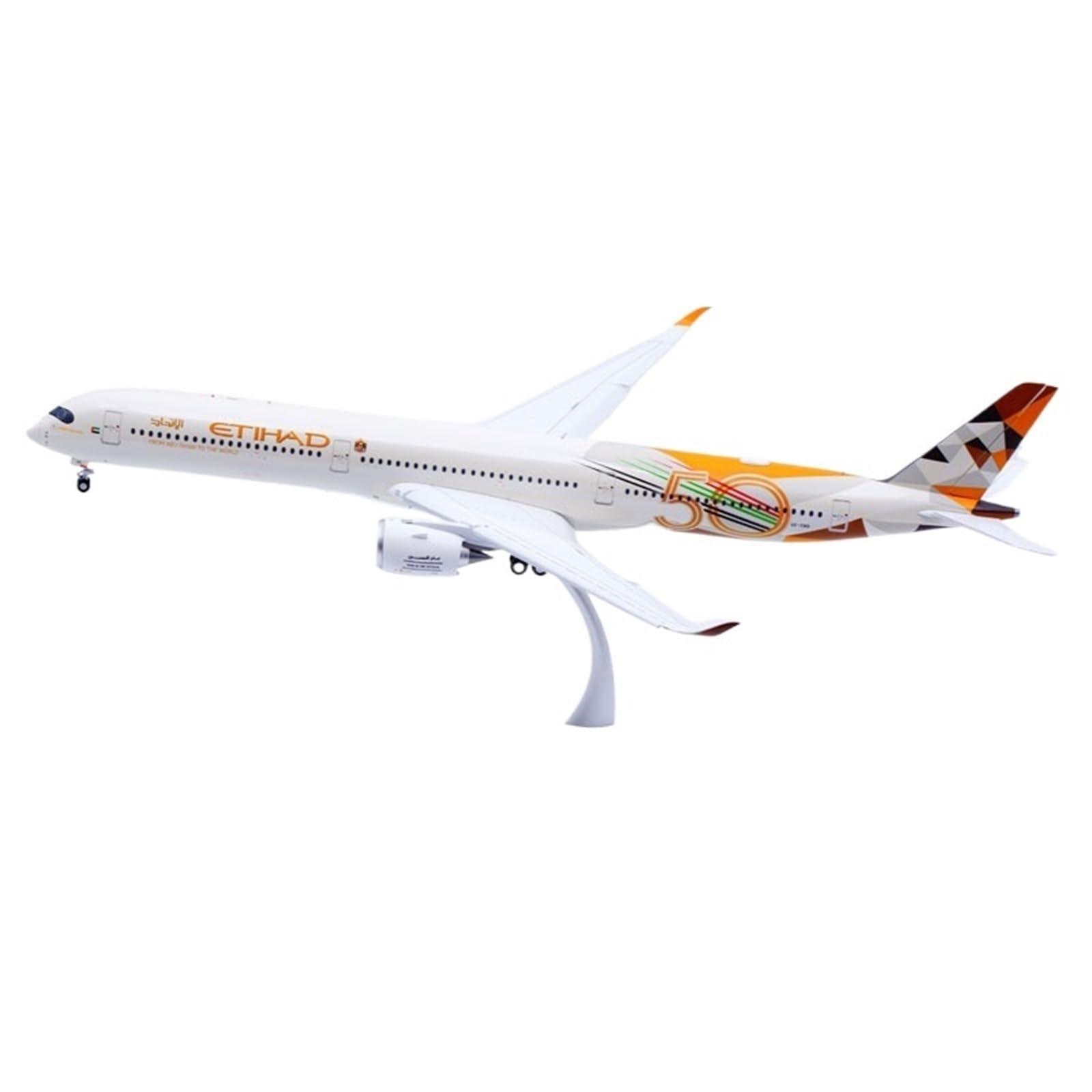 Repliki modeli samolotów 36CM dla Etihad A350-1000 A6-XWB klapy wyświetlacz statyczny samolot model samolotu w skali 1:200 dla kolekcjonerów lotów miniaturowy model samolotu