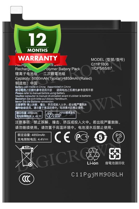 Image of Original C11P1806 Battery Compatible for Asus Zenfone 6 | Zenfone 6z - (5000mAh) - 1 Year Warranty