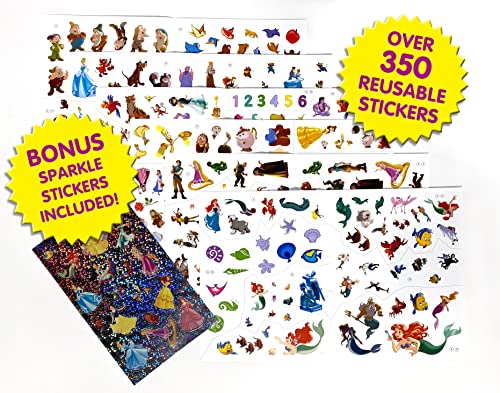 Disney Princess Sticker Book Treasury - Activity Books for kids, 350 reusable stickers, 96 pages of fun - Image 4