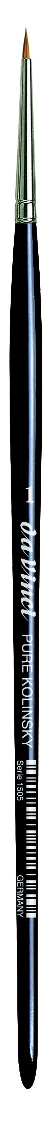 da Vinci Watercolor Series Maestro Paint Brush, Extra Short Retouch/Spotter Kolinsky Red Sable, Size 1 (1505-01)