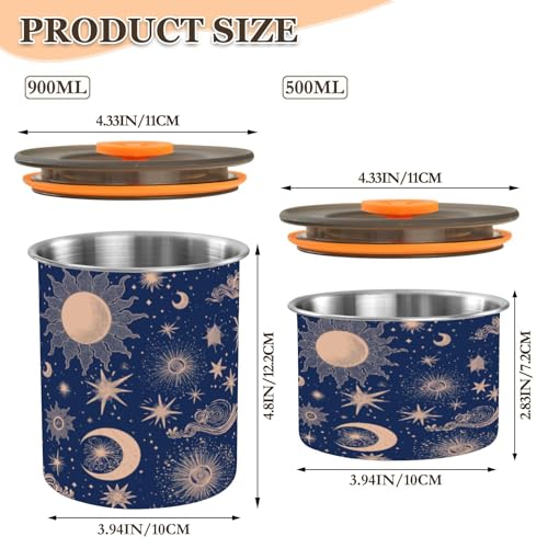 Contenedor para café hermético de acero inoxidable 900ml miniatura 2