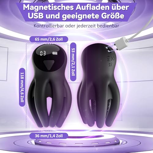 Eichelvibrator für Männer mit 10 Vibrationen zur Stimulation