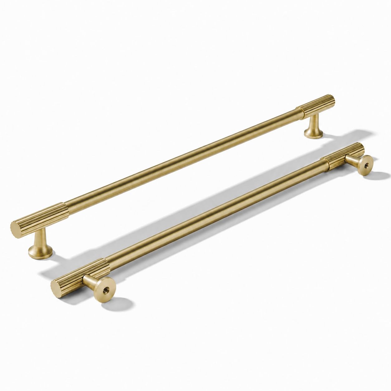 Khtumeware 1 Pack 12 Inch Brushed Gold Appliance Pulls Embossed Vertical Grip Cabinet Pulls for Kitchen Drawer Pulls Bathroom Cupboard image