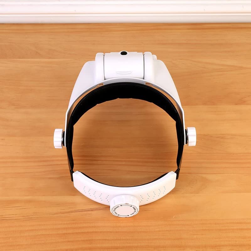 Zestaw akcesoriów do mikroskopu, opaska na głowę, okulary, lupa, 1 x 1,5 x 2,5 x 2,5 x 3,5 x 8 x szkło powiększające z oświetleniem LED, podświetlane szkiełka mikroskopowe