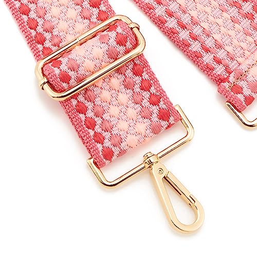 Image of Wide Shoulder Strap Adjustable Replacement Belt Guitar Style Crossbody Bag Handbag Strap Multicolor Canvas Straps(Wide:2in)(Color21)