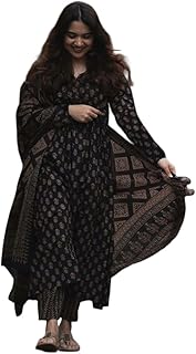 ANNI Designer Women's Rayon Viscose Anarkali Kurta Set with Pant and Dupatta | Stylish Long Kurti Dress for Festive, Part... Price In India