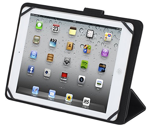 Rivacase 3137 Universal 10 Inch Tablet Cover Case With Camera Access, Smart, Protective, Black Vegan Leather #TOP2