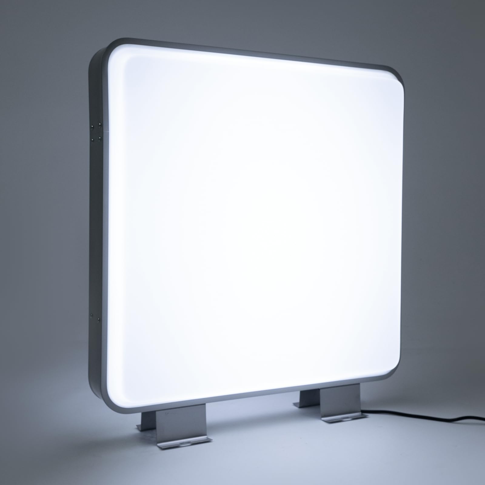 Caja de luz LED 60 x 60 cm – Cartel publicitario para restaurantes, comidas, tiendas, letrero publicitario iluminado de doble cara impermeable