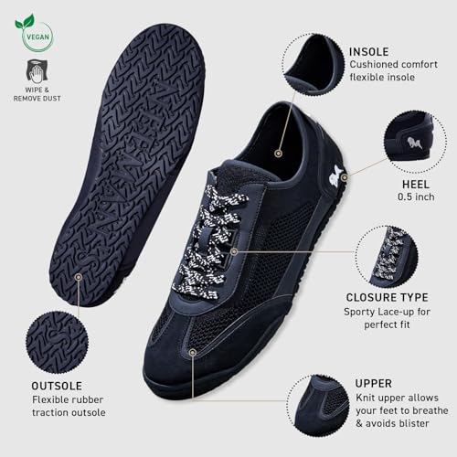 Image of Neeman's The Urban Knits Sneakers for Men | Retro-Inspired Style with Breathable Knit Upper, Cushioned Insole & Natural Rubber Sole for All-Day Comfort