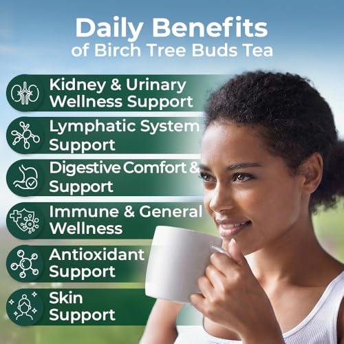 Image of 4 oz. Birch Tree Buds Herbal Tea (Betulae Gemmae) - 113g Dried Birch Tree Buds Betula Pendula Herb Tea Hojas Te De Abedul