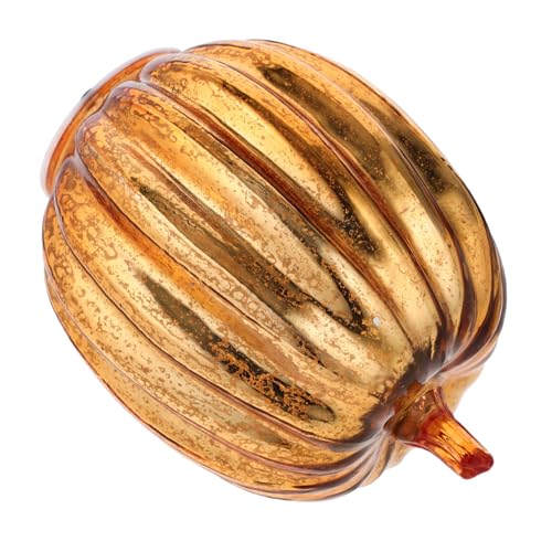 Homoyoyo 1Pc Halloween Pumpkin Glass Light Unique LED Party Decoration Creative Design for Home Bar and Mall Without Battery