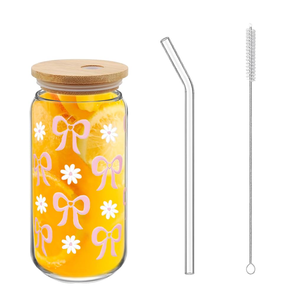 Verre Avec Couvercle Et Paille 500ml - Verre Borosilicaté Matcha Latte Café - Cadeau Femme