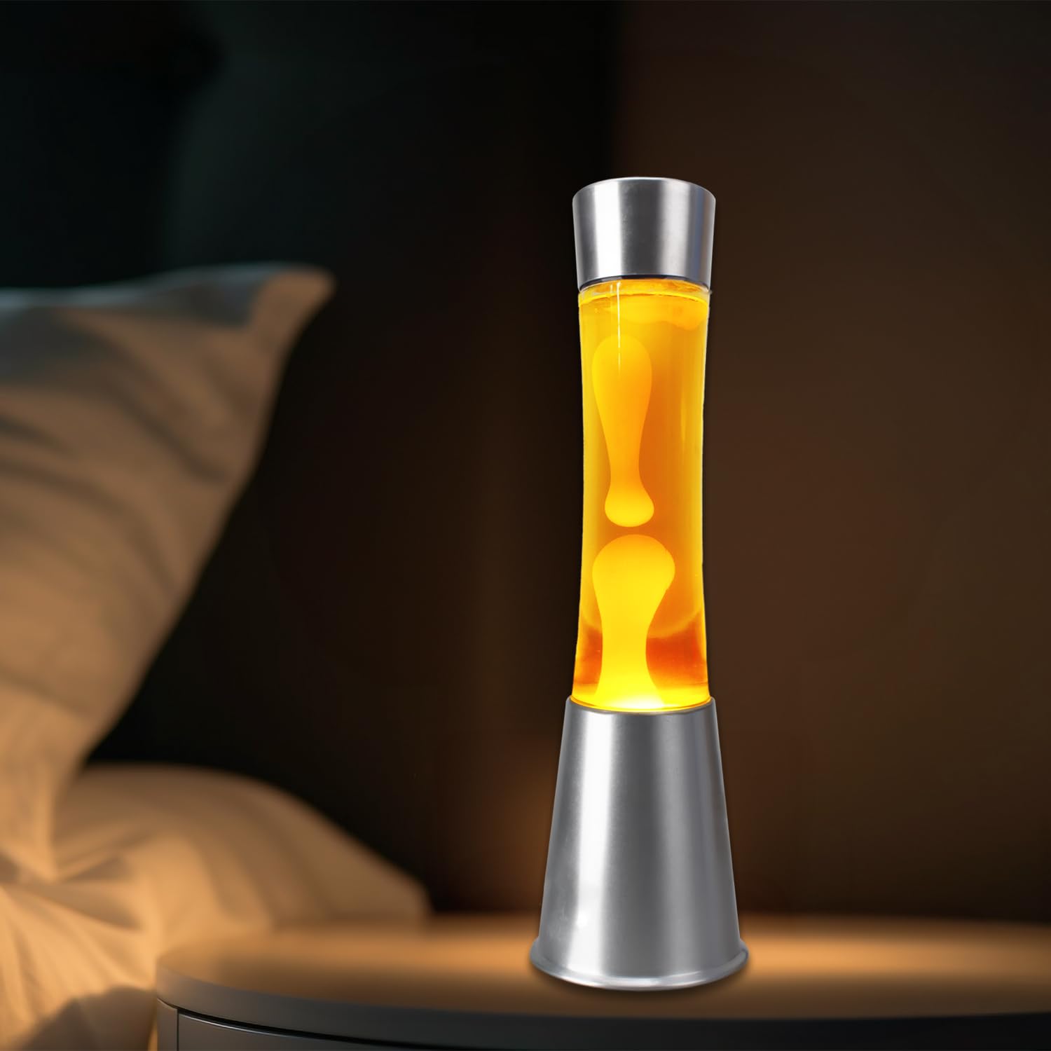 Żółta lampa lawowa - Abat Jour Lampka nocna | Oryginalne prezenty | Wystrój domu | Lampki nocne dla dzieci