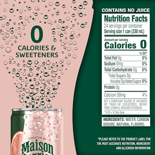 Image of Maison Perrier Forever Grapefruit Flavored Sparkling Water, 11.15 Fl Oz Cans, 8 Count, 3 Pack