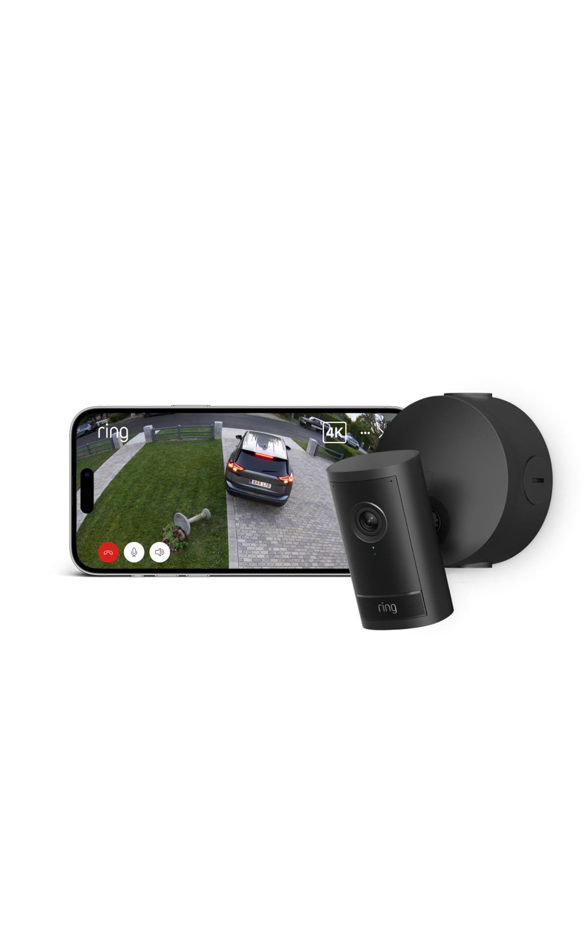 Ring Videocamera esterna Pro Power over Ethernet (Outdoor Camera Pro, ultimo modello) | Videocamera di sicurezza | Retinal 4K, zoom avanzato 10x | Prova gratuita di 30 giorni piano d'abbonamento Ring