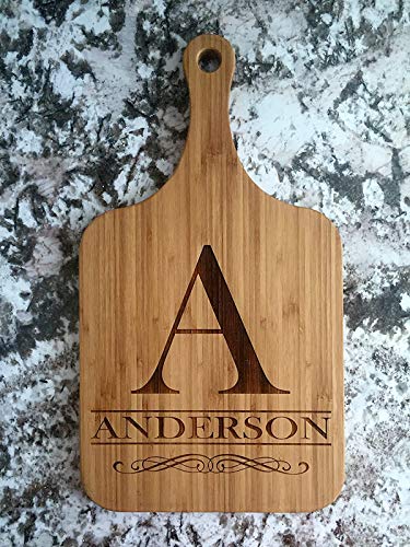 Personalized Bamboo Cutting Board - Anderson Design - Chopping Wood Boards For Kitchen, Chopping Meat, Vegetables, Fruits, Cheese - Thumbnail 4
