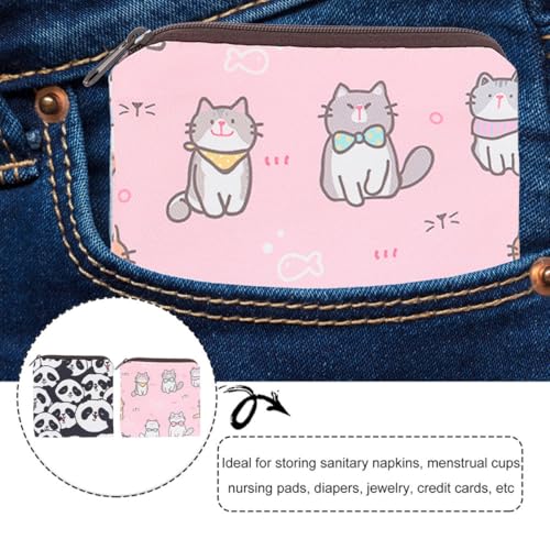 Bolsa para compresas sanitarias Angoily de poliéster con diseño adorable (Pack de 4) 3