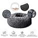 CALIYO Katzenbett Flauschig, Hundebett Kleine Hunde, Katzenkissen Hundekissen Waschbar, Trocknergeeignetes Katzen Bett, Hundebetten Rund Katzenkörbchen Durchmesser 60 cm(Dunkelgrau)