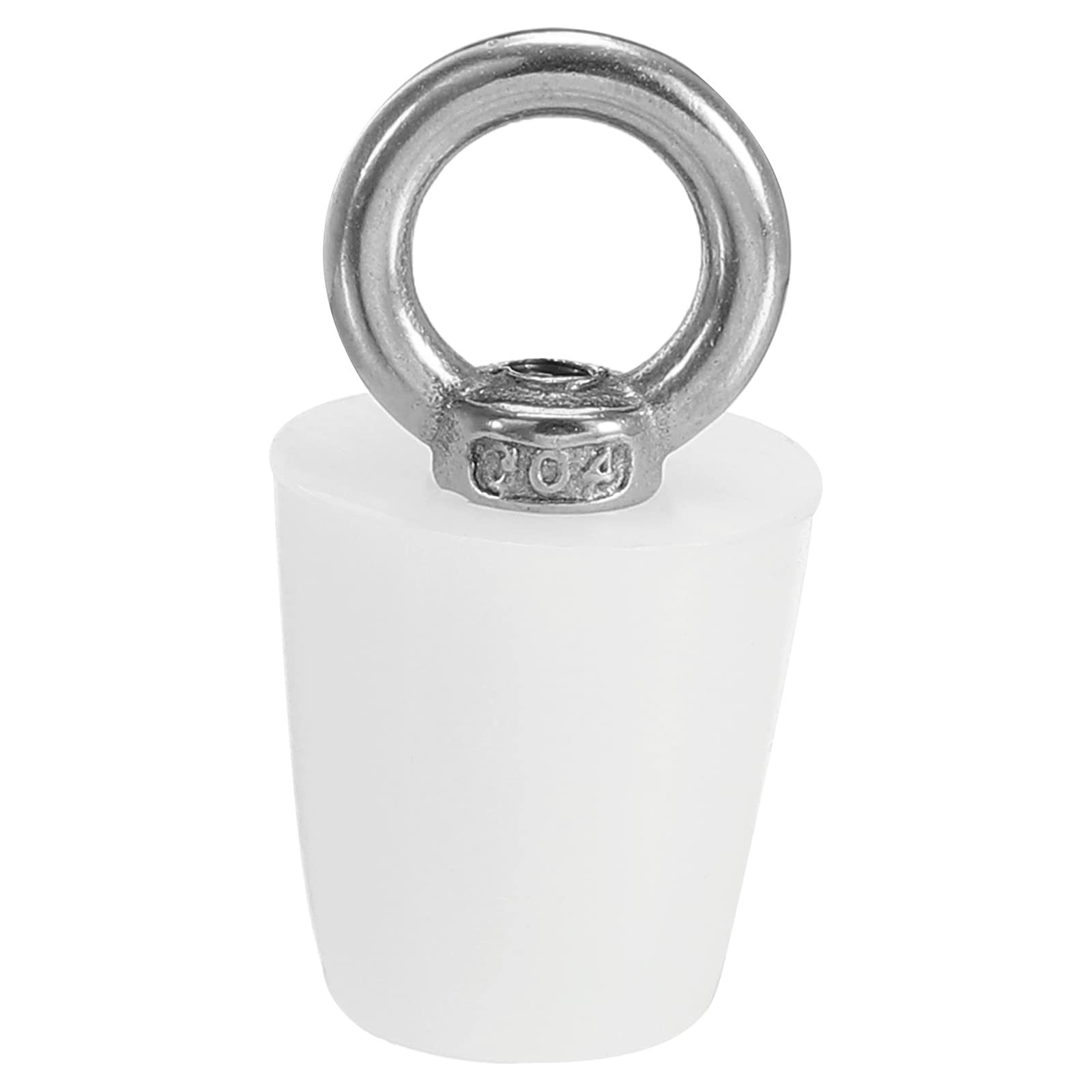 MECCANIXITY Silicone Rubber Tapered Plug Bathtub Stopper 19mm to 26mm Solid White with Ring for Kitchen Bathroom Laundry Sink Drains