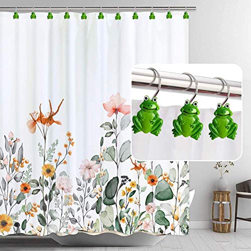 Gracelife Grace Life Set Of 12 Frogs Design Shower Curtain Hooks Animal Style Resin Bathroom Hangers Rust Proof Rings Shower Curtain Hook thumb #4