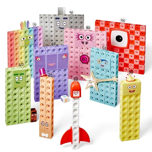 hand2mind Numberblocks Heroes with Zeroes MathLink Cubes Activity Set, Preschool Learning Activities, Math Manipulatives Kindergarten, Counting Blocks, Number Linking Cubes, Kids Educational Toys - Image 7