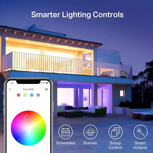 Image of Kasa Smart Light Bulbs, 1000 Lumens High Brightness, 16M Color Changing, Dimmable Smart WiFi Light Bulb, Compatible with Alexa and Google Home, A19, 2.4GHz Wi-Fi only, No Hub Required, KL135