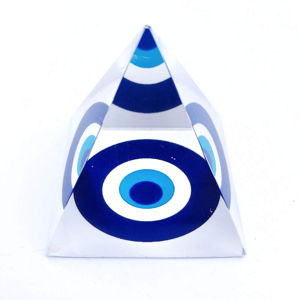 Soul Karma Feng Shui/Vastu Evil Eye Pyramid for Positivity Good Luck Healing Success Protection Gifting Diwali (Small)