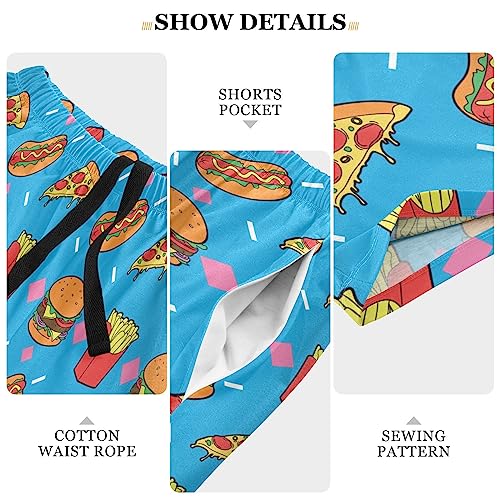 Men's Pajama Shorts Mens Sleep Pants with Pockets Soft Mens Short Pajama Bottoms4