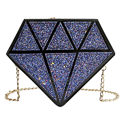 Hoce PU Leather Diamond Shape Sequins Crossbody Shoulder Bag for Women Girls