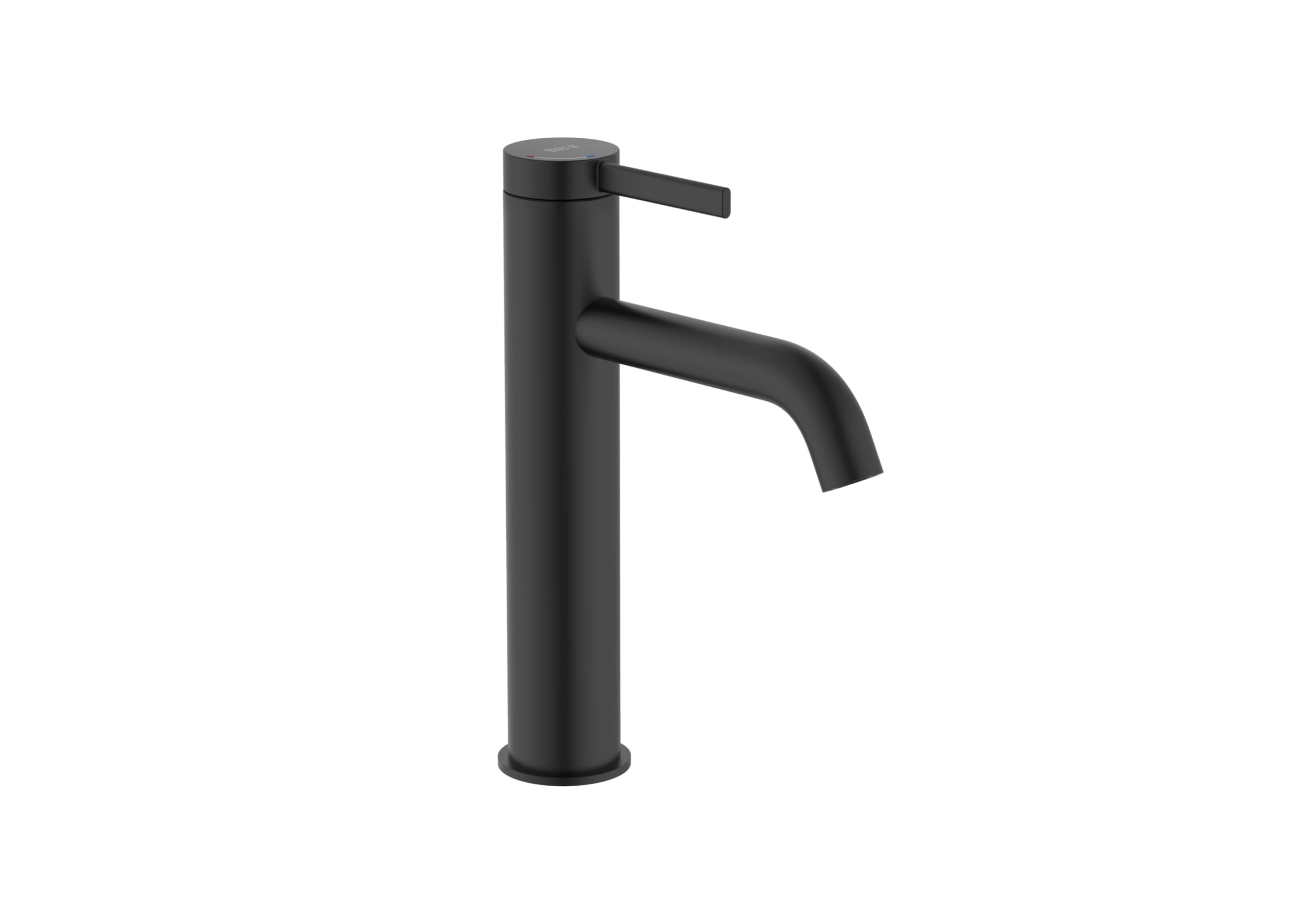 Roca A5A3C9ENB0 Mezclador Lavabo Caño Mezzo, ONA, Desagüe Click-Clack, Cuerpo Liso, Cold Start, Acabado Negro Mate