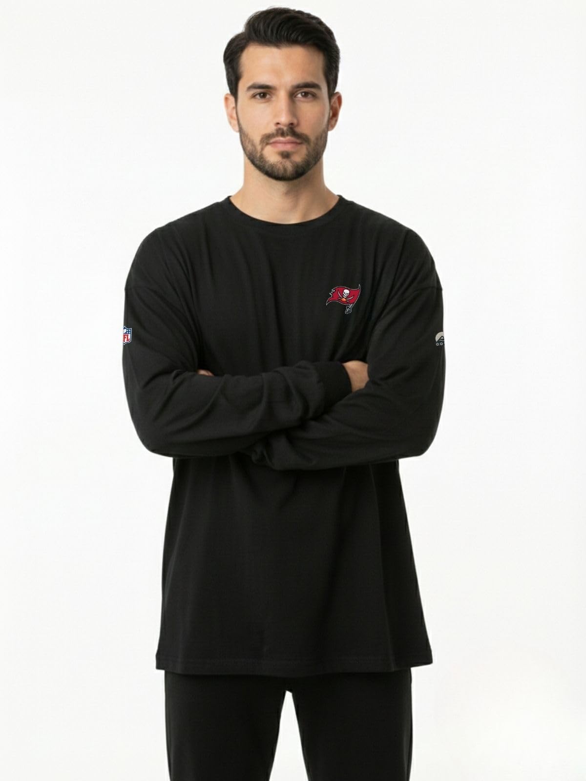 OOSC Mens Tampa Bay Buccaneers Long Sleeve T-Shirt, Multicolour, L EU