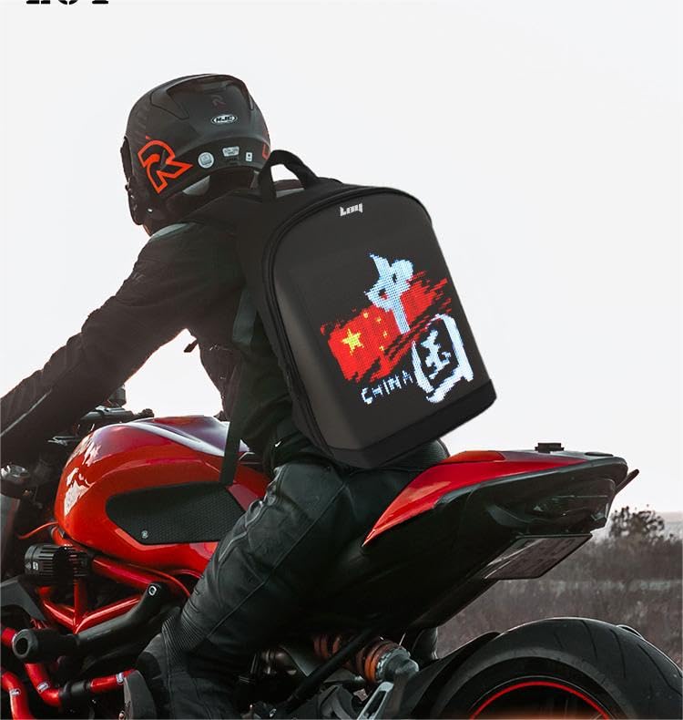 Led Laptop Bag Waterproof Shoulder Travel Backpack with Programmable Screen LED Light up Backpack HD Color Screen App Control2