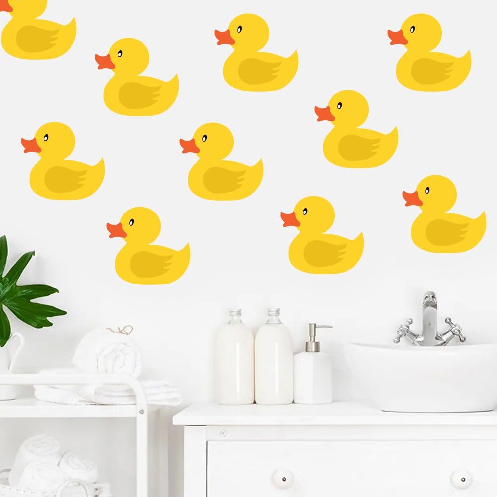Hodge Creations Multicolor Rubber Ducks 10Pc Wall Art Vinyl Printed Stickers