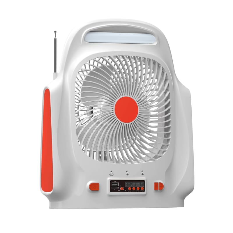 Drumstone 𝟏𝟓 𝐘𝐄𝐀𝐑𝐒 𝐖𝐀𝐑𝐑𝐀𝐍𝐓𝐘 Solar and DC Dual Power Rechargeable Fan, The Ultimate Solar-Powered Comfort Outdoor Cooling Solution Fan.
