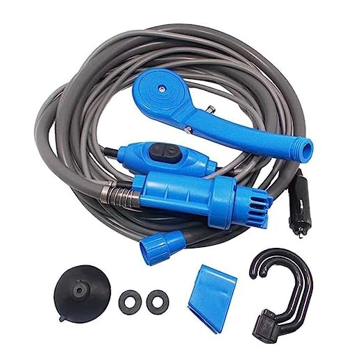 Juego de Ducha Portátil para Exteriores Gojiny Dc 12V Ducha Portátil Bomba de Ducha Eléctrica para Acampar Al Aire Libre para Acampar Ir de Excursión Viajar