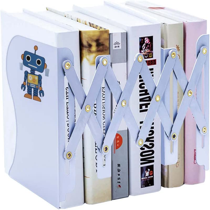 Image of Volo Expandable Bookcase Desktop Bookend /Book Stand /Book Holder /Book Organizer, Office Book Organizer Box Book Stand, Book Organiser, File Holders Organizer for Kids Room and Office.(Color : Blue)