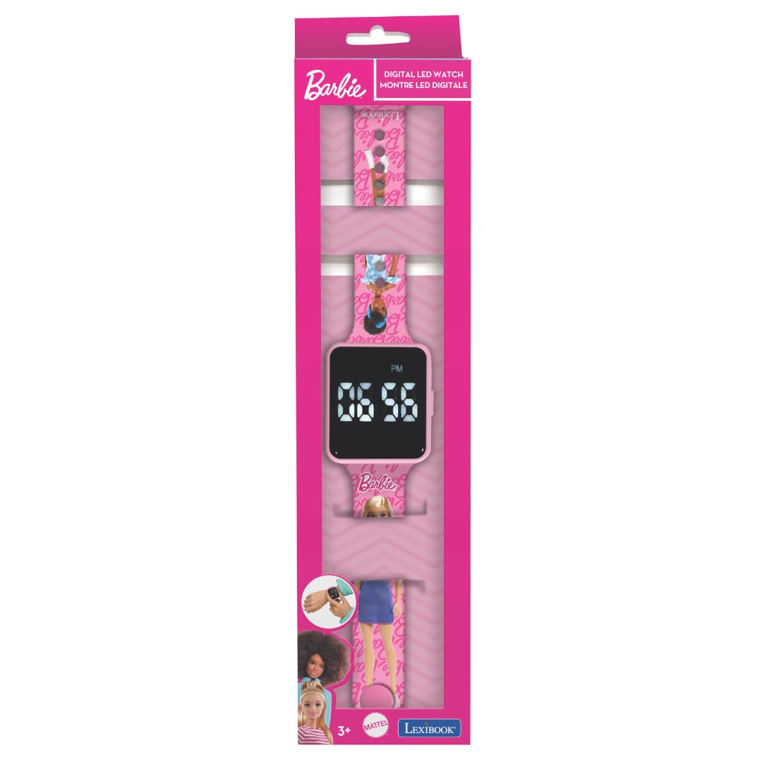LEXIBOOK DMW060BB Barbie Digital Watch, 12-Hour or 24-Hour time Display, Pink - Image 4