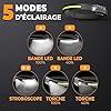 Dealeez Lampe Frontale LED Rechargeable USB – Ultra Puissante 350 Lumens, 5 Modes d'Éclairage, Détecteur de Mouvement, Étanche IPX4 – Idéale pour Running, Vélo, Camping, Bricolage & Randonnée