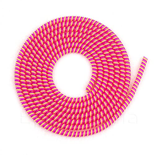 Image of J'TTON Spiral Triple Color (2 Pcs) 1.4 Meters Each-Full Size Cable Cord Charger Protector Saver Winder for iPhone & Android Charging Cables (Red)
